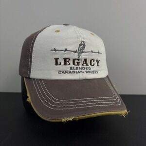 Legacy Blended Canadian Whiskey Hat Distressed Liquor Y2K Strapback Adjustable
